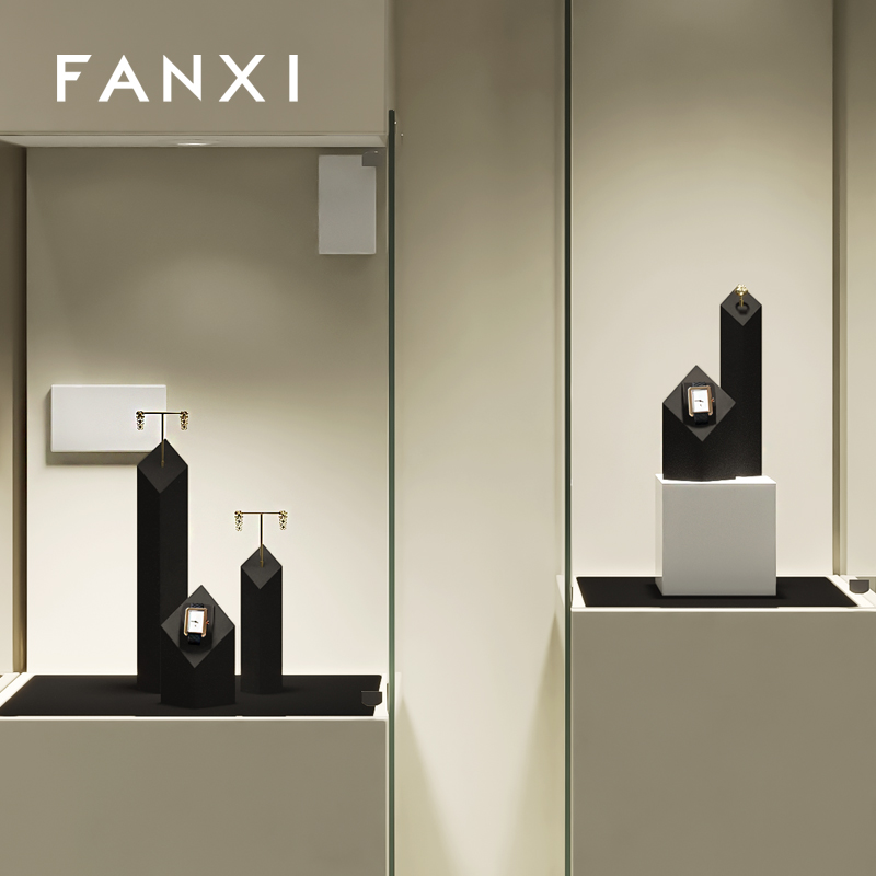 FANXI high end Black Microfiber Jewelry Display earring holder Product parameters