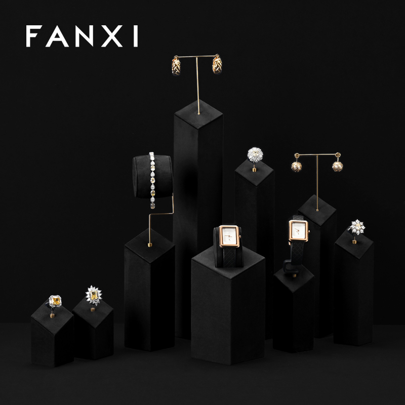 FANXI high end Black Microfiber Jewelry Display earring holder Product parameters