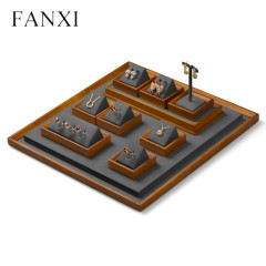 Luxury wooden jewellery window display stand set
