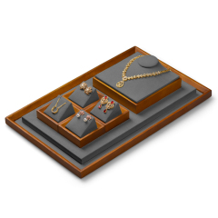 Luxury wooden jewellery window display stand set