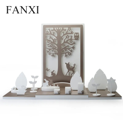 FANXI Custom Logo plexiglass Jewellery Shop Showcase For Ring Earrings Necklace Bangle Bracelet Acrylic Jewelry Display
