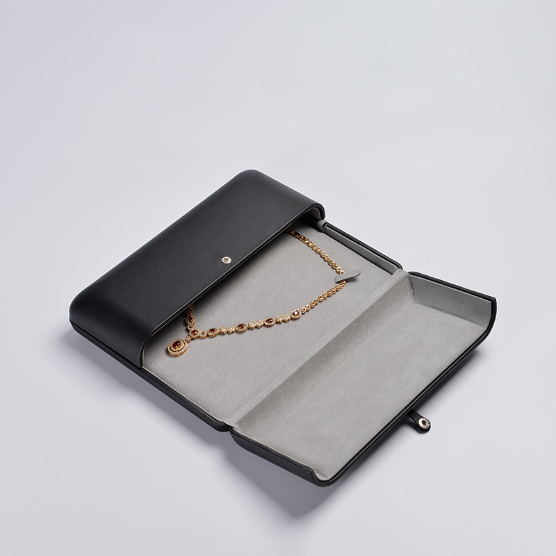 FANXI factory customize logo colour black leather jewellery packing boxc