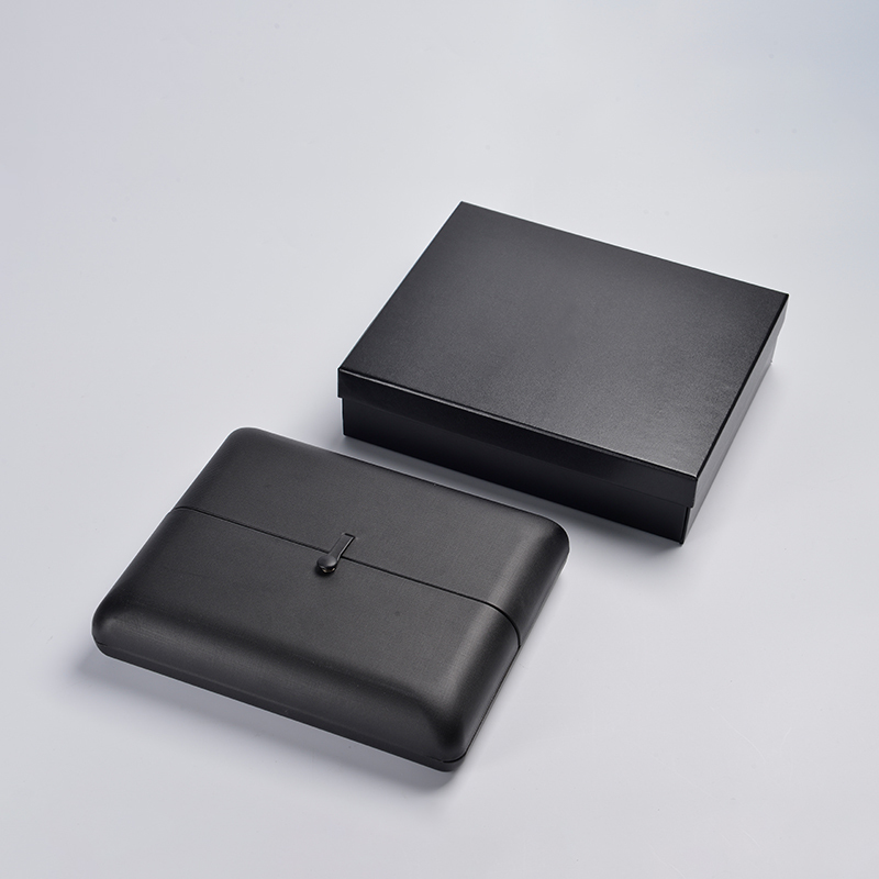 FANXI factory customize logo colour black leather jewellery packing boxc