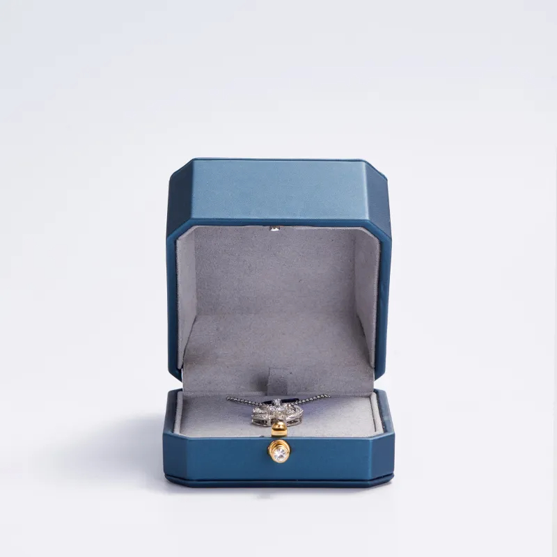 FANXI custom logo & colour PU leather jewelry box with microfiber inside