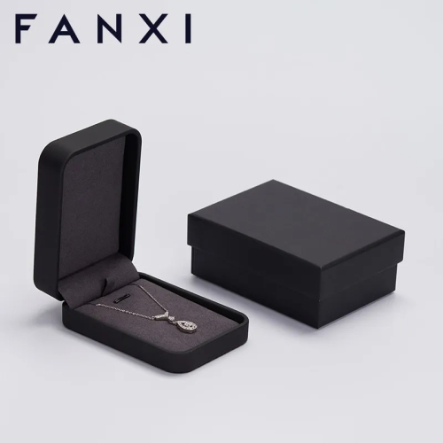 FANXI custom logo &amp; colour leather jewelry box with microfiber inside