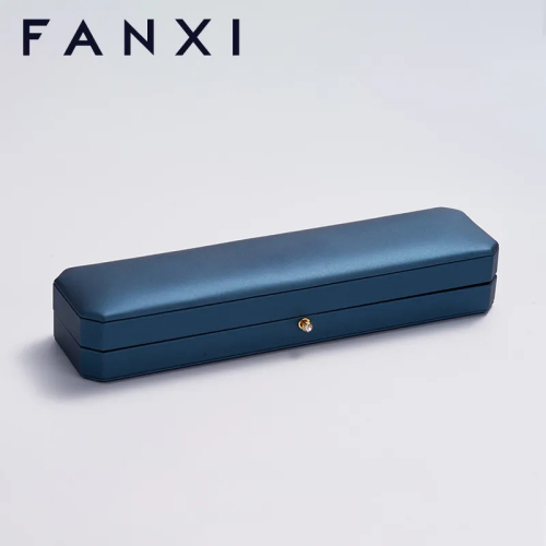 FANXI custom logo &amp; colour PU leather jewelry box with microfiber inside