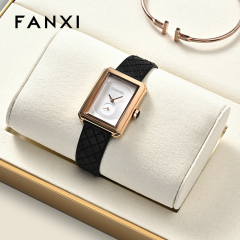 FANXI luxury Beige Microfiber metal Jewelry display set series