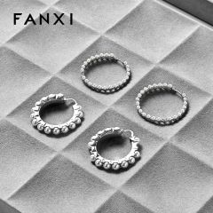 FANXI hot sale Beige Microfiber jewelry organizer trays