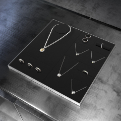 FANXI with logo Black Microfiber metal Jewelry display set series