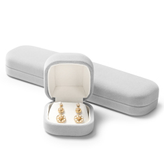 FANXI new arrival Grey Velvet jewelry packaging box