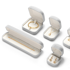 FANXI new arrival Grey Velvet jewelry packaging box
