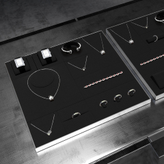 FANXI with logo Black Microfiber metal Jewelry display set series