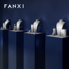 FANXI new arrival Gray Microfiber luxury jewellery display
