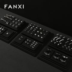 FANXI luxury Black Microfiber Jewelry display set series