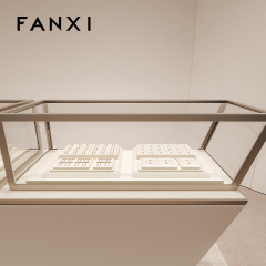 FANXI wholesale white Microfiber metal jewelry ring display
