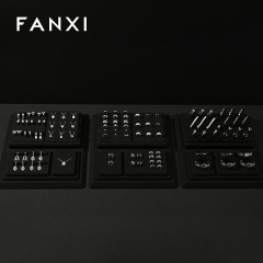 FANXI luxury Black Microfiber Jewelry display set series