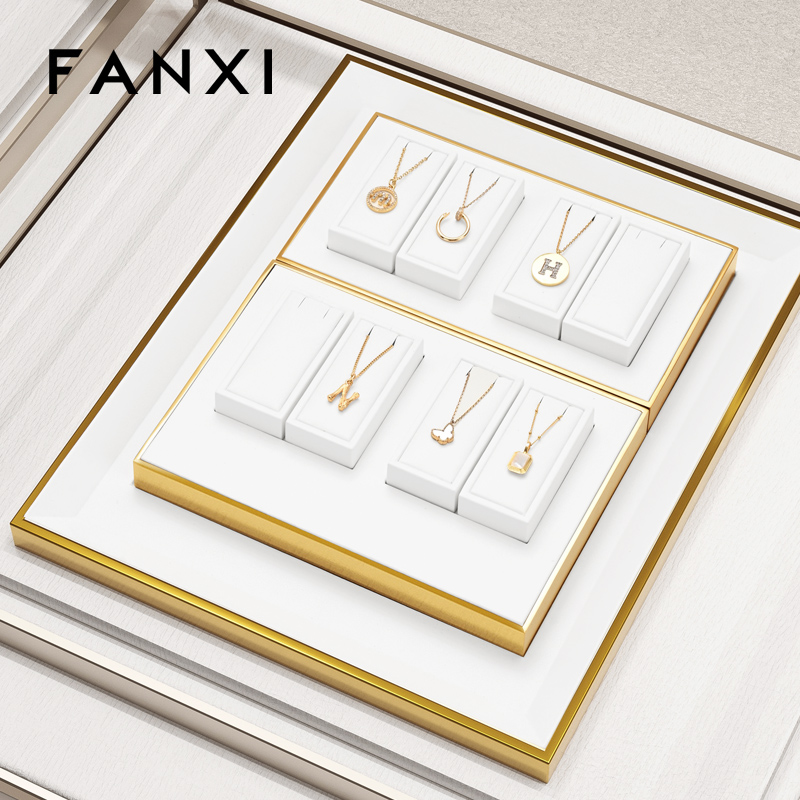 FANXI high quality Brown Metal luxurious jewelry display