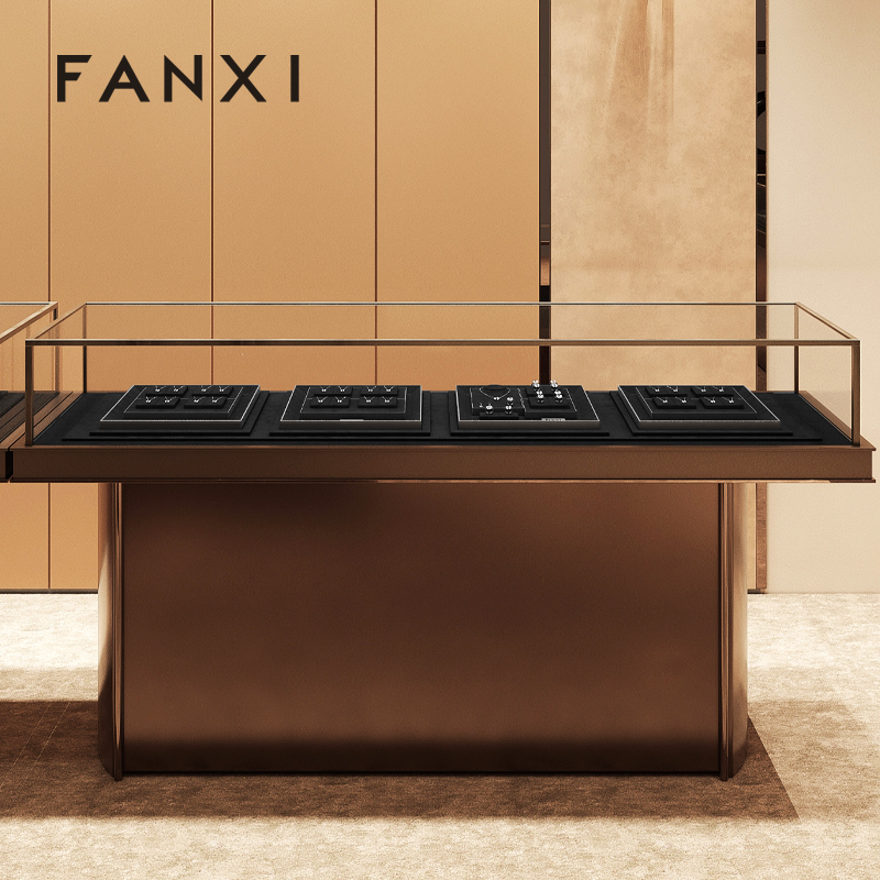 FANXI high quality Black Metal luxurious jewelry display