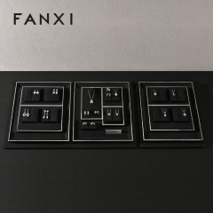 FANXI fashion Black Metal and Microfiber Jewelry Display