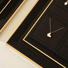 FANXI custom Brown Metal Microfiber luxury jewellery display