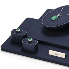 FANXI wholesale Blue leather Microfiber Jewelry display set