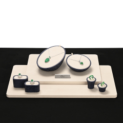 FANXI wholesale Blue leather Microfiber Jewelry display set