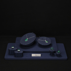 FANXI wholesale Blue leather Microfiber Jewelry display set