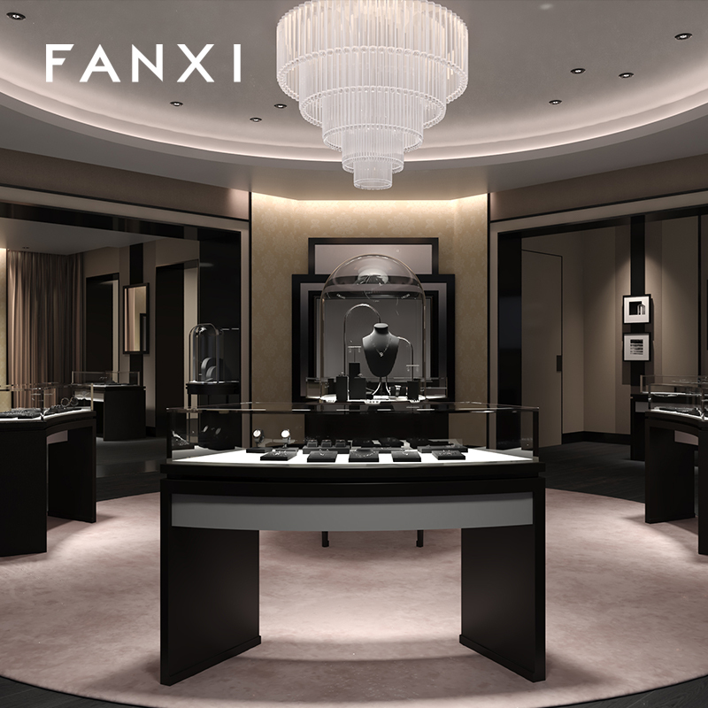FANXI custom Black Microfiber Jewelry display set series