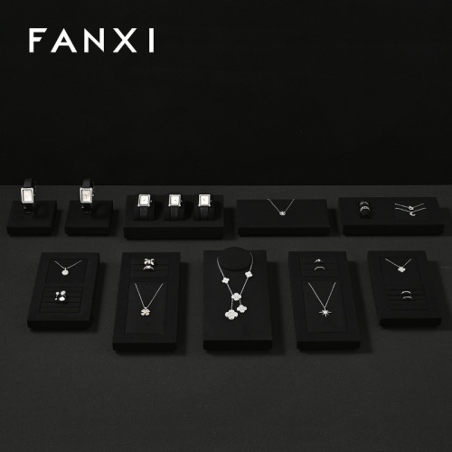 FANXI custom Black Microfiber Jewelry display set series