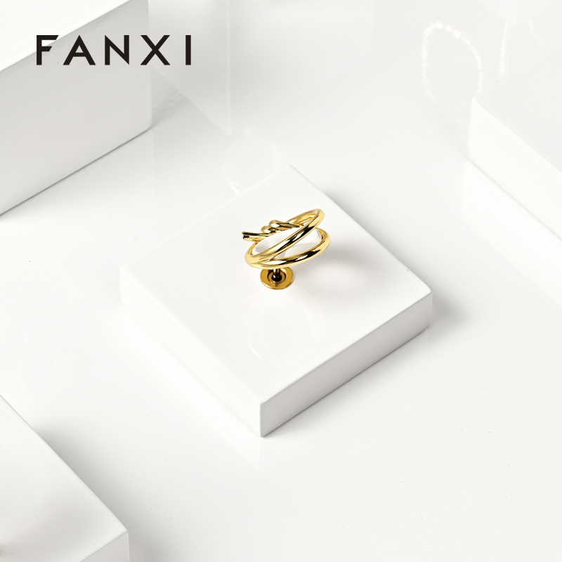 FANXI luxury White MDF spray paint Jewelry Display