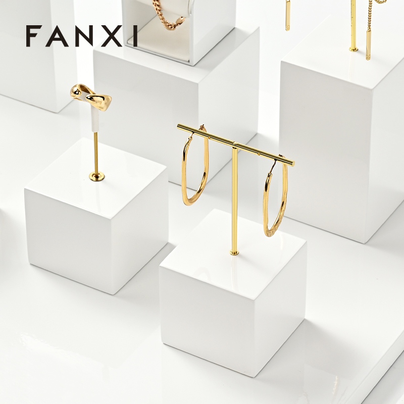 FANXI luxury White MDF spray paint Jewelry Display