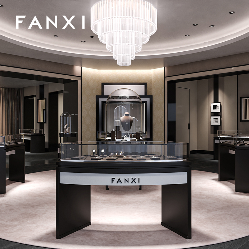 FANXI wholesale Coffee color Microfiber Jewelry display