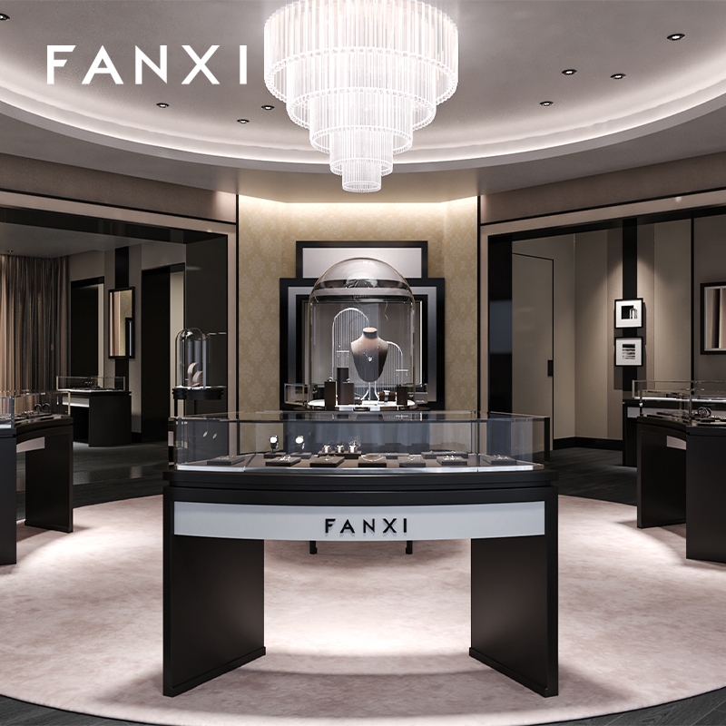 FANXI wholesale Coffee color Microfiber Jewelry display