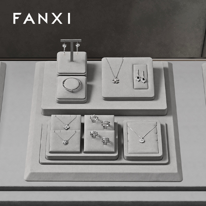 FANXI hot sale Gray Microfiber display for jewelry