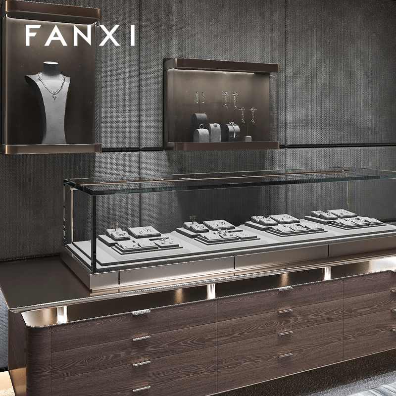 FANXI hot sale Gray Microfiber display for jewelry