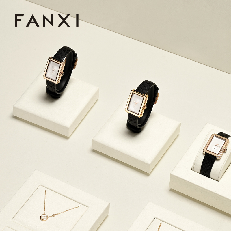 FANXI high quality Beige Microfiber necklace display