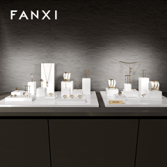 FANXI luxury White MDF spray paint Jewelry Display