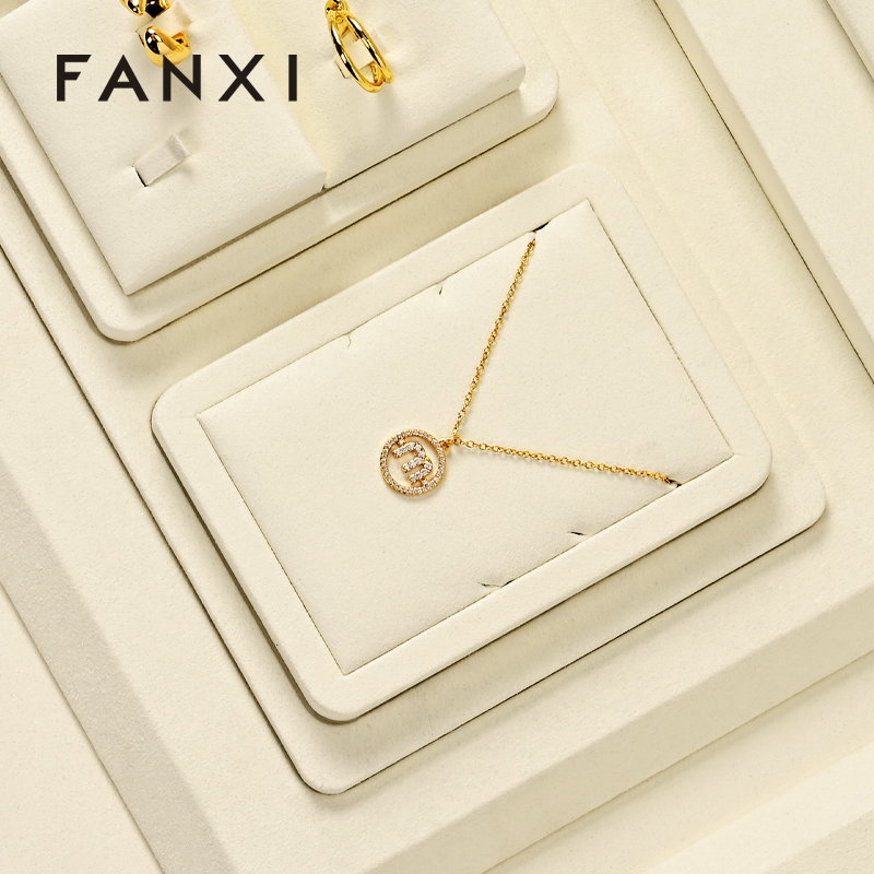 FANXI wholesale Beige Microfiber jewelry presentation