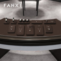 FANXI wholesale Coffee color Microfiber Jewelry display
