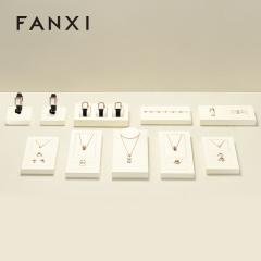 FANXI high quality Beige Microfiber necklace display