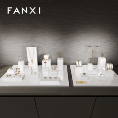 FANXI luxury White MDF spray paint Jewelry Display