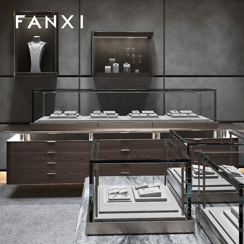 FANXI hot sale Gray Microfiber display for jewelry