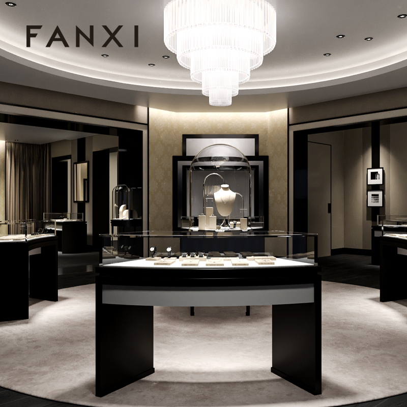 FANXI high quality Beige Microfiber necklace display