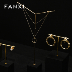 FANXI high end Black Microfiber jewelry display stand set