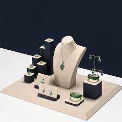 FANXI factory beige Leather microfiber Jewelry combination set