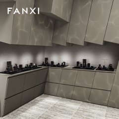 FANXI high end Black Microfiber jewelry display stand set