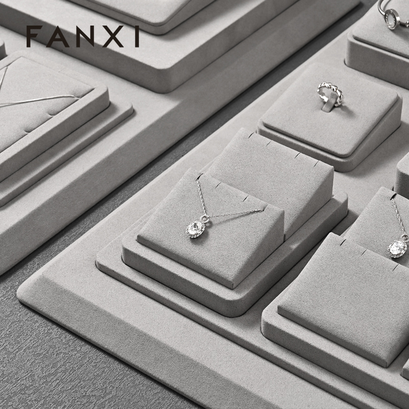 FANXI hot sale Gray Microfiber display for jewelry