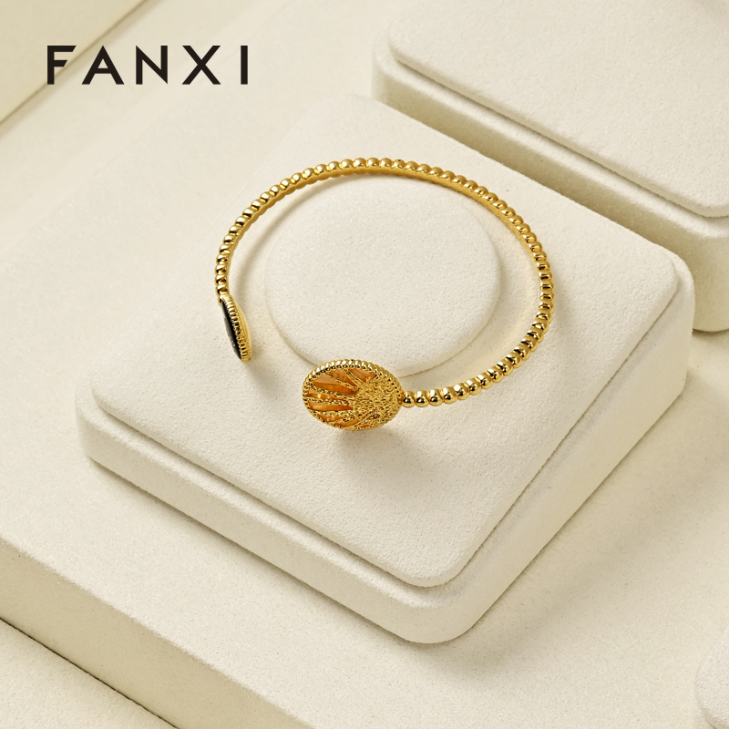 FANXI wholesale Beige Microfiber jewelry presentation