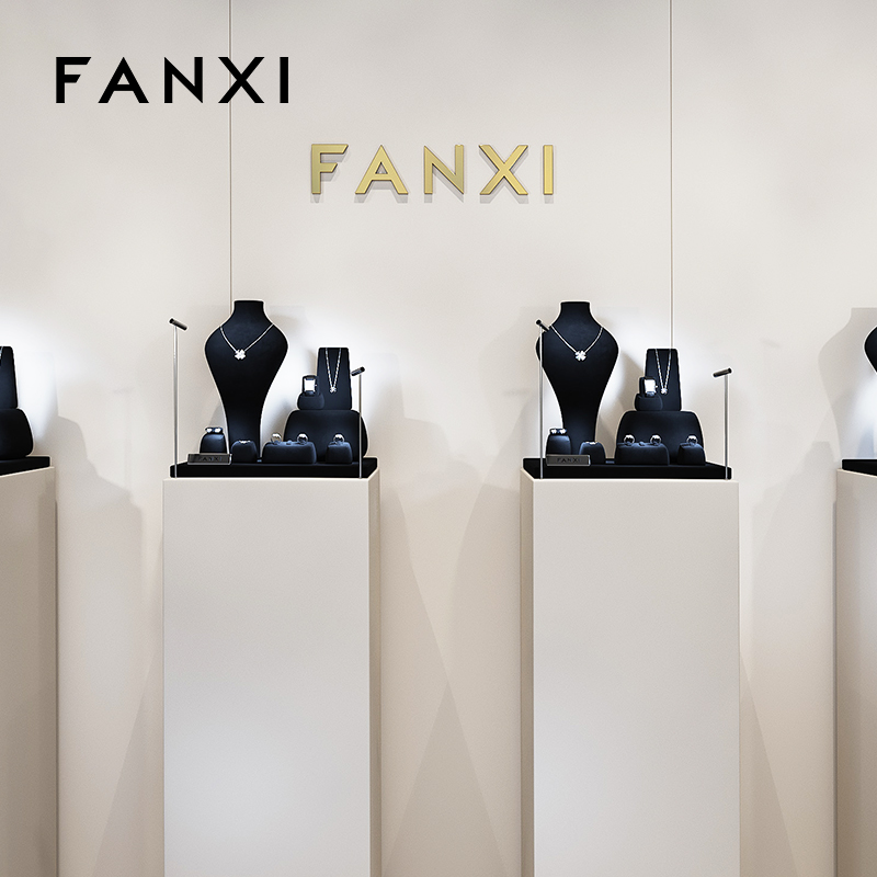 FANXI high end Black Microfiber jewelry presentation