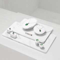 FANXI hot sale white leather luxury jewelry display set